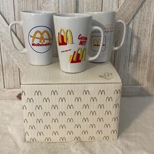 Vintage McDonald's White and Red Logo Mugs